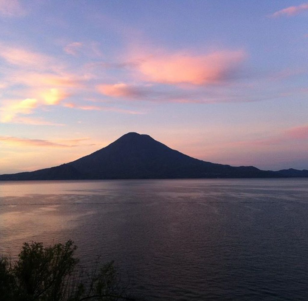 Sunset over Volcano at Lake Atitlan Guatemala Photo by Villa Sumaya