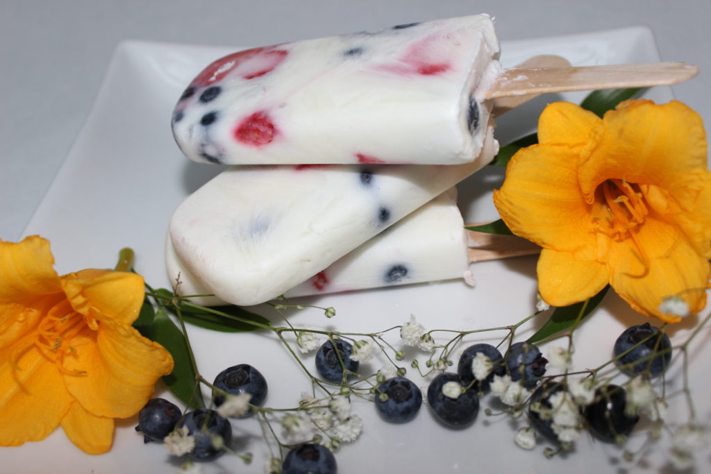 Berry Greek ice pop recipe